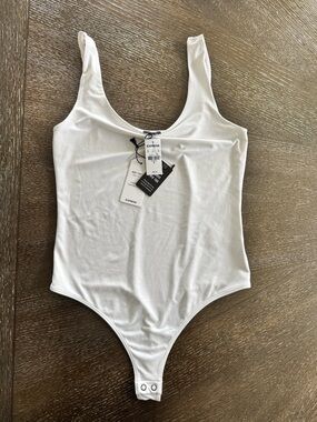Express White Scoop Neck Bodysuit NWT